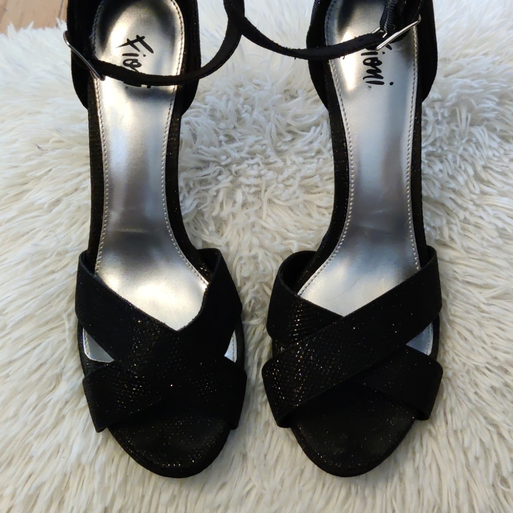 Sparkle Ankle Strap Glitter Heels